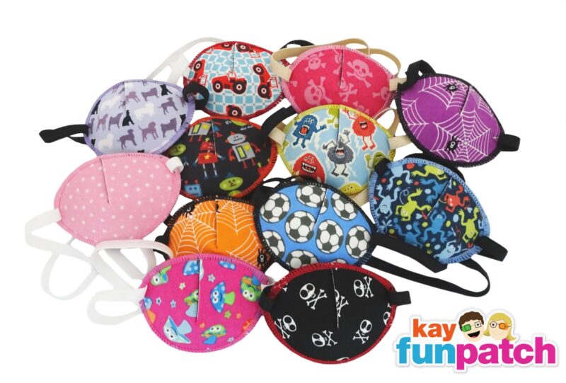 Junior eye patch with elastic head band